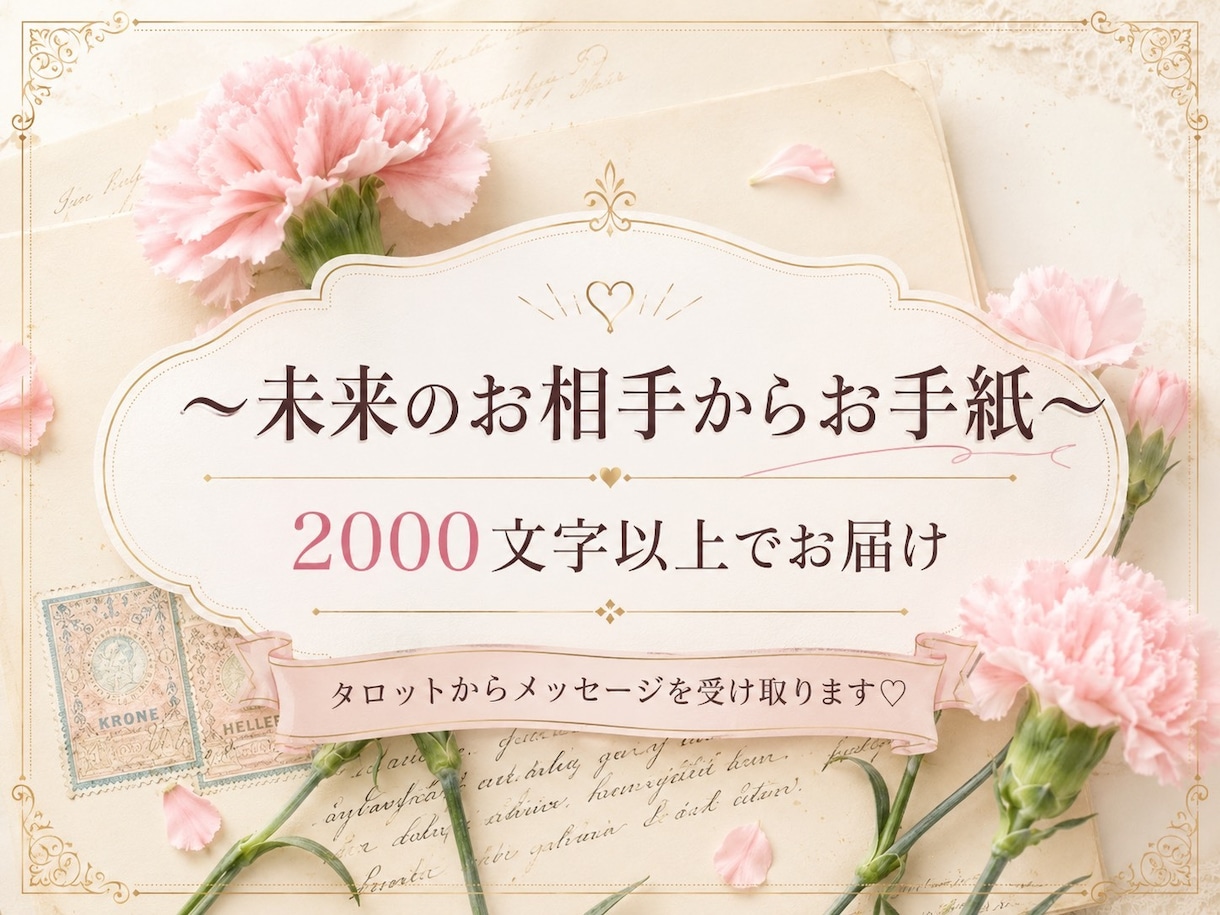 未来のお相手からお手紙をお届けします タロット×チャネリングでメッセージを受け取ります♡ イメージ1