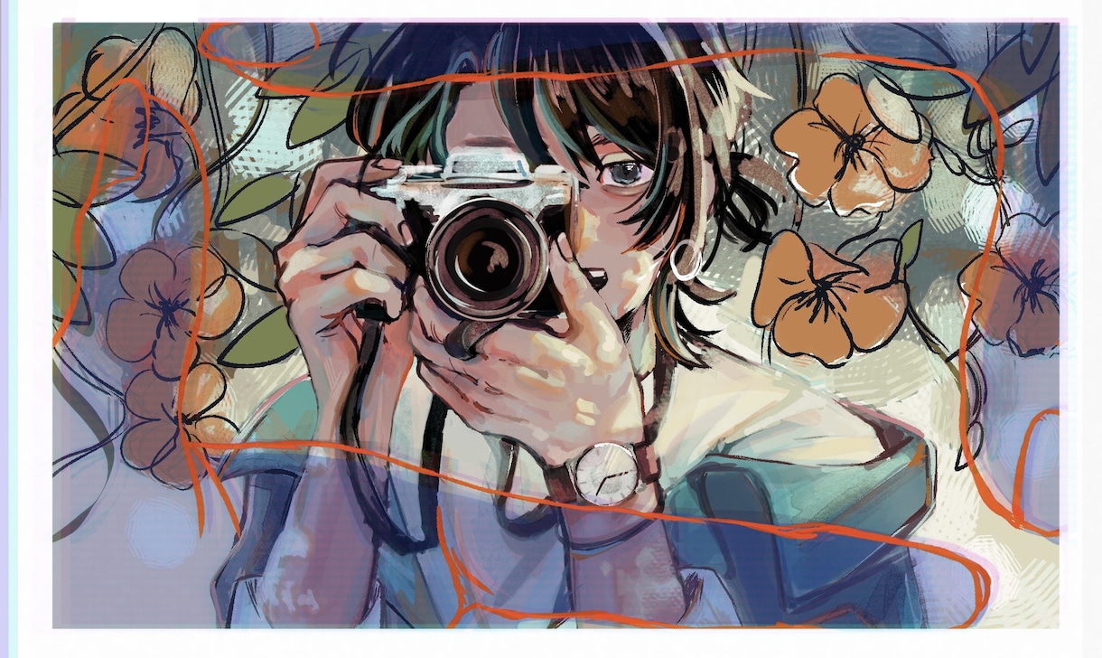 動画サムネ、アイコン、挿絵などのイラストを描きます グッズ制作の実績あり。あなたの雰囲気に寄り添います！ イメージ3