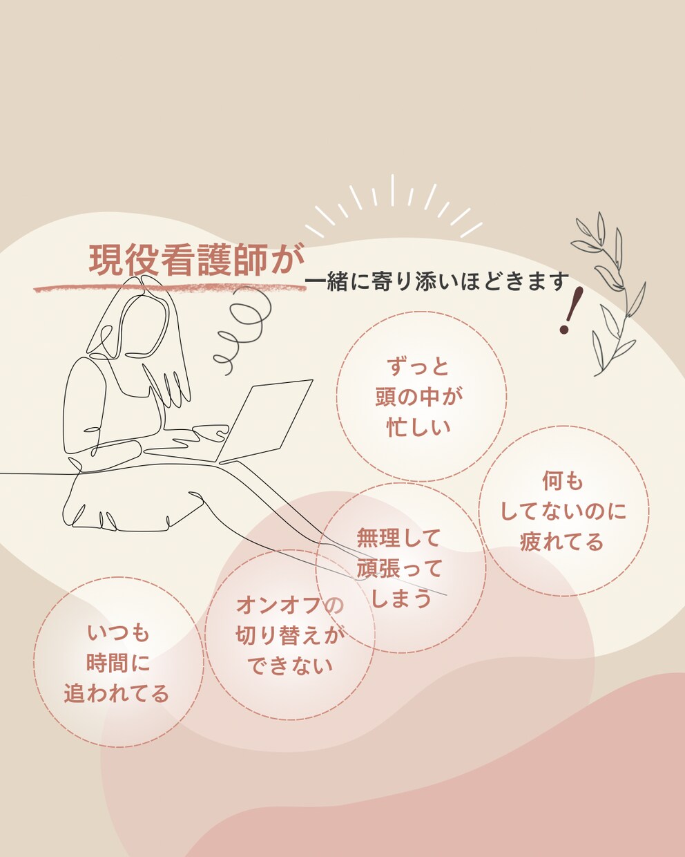 今の気持ちを一緒にほどきます 言葉にできなくてもそのままで大丈夫/看護師のnako イメージ1