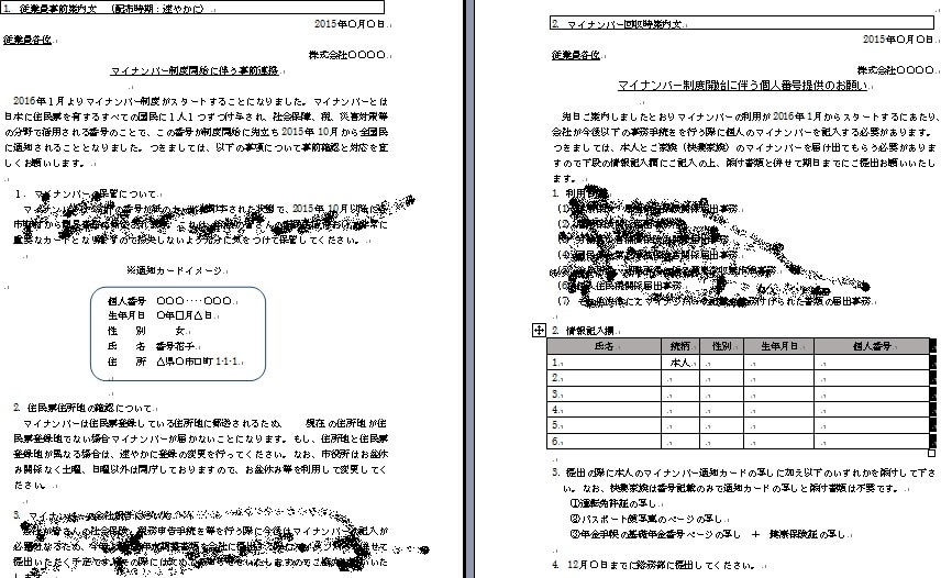 会社の経理の方、情報管理者の方へ、マイナンバー関係書類の雛形をテンプレート化しました イメージ1