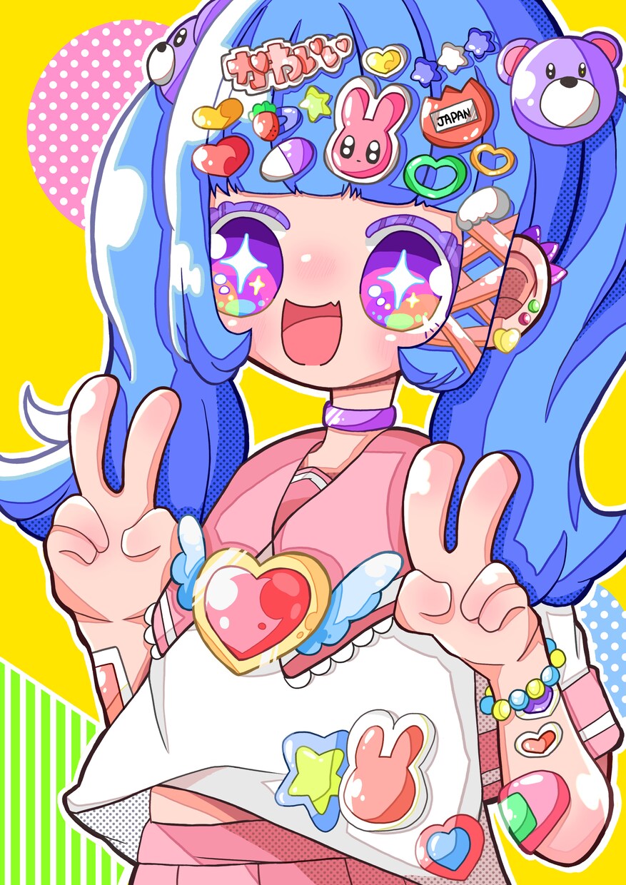 かわいいイラストを提供します かわいくてキラキラしたイラストを制作します イメージ6