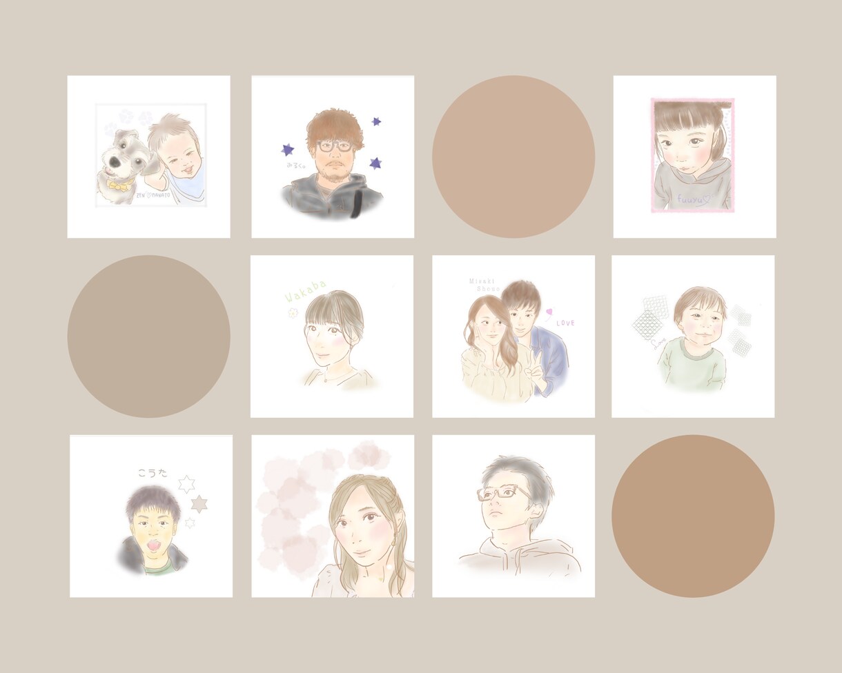 似顔絵でアイコン作成します お気に入りの写真→かわいいイラストアイコンにしてみませんか？ イメージ2