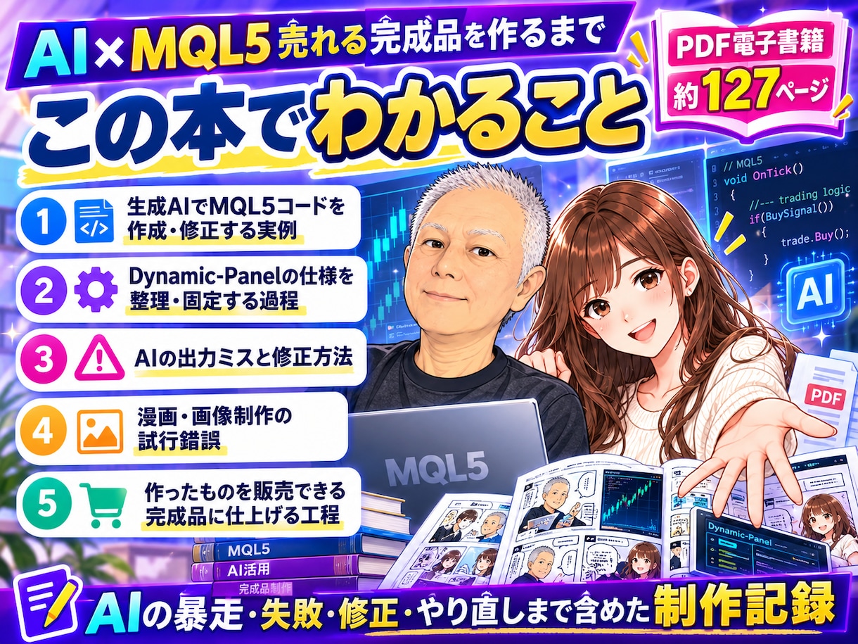 AI×MQL5の制作実録PDFをお届けします AIとMQL5で完成品を作るまでのリアルな制作記録 イメージ3