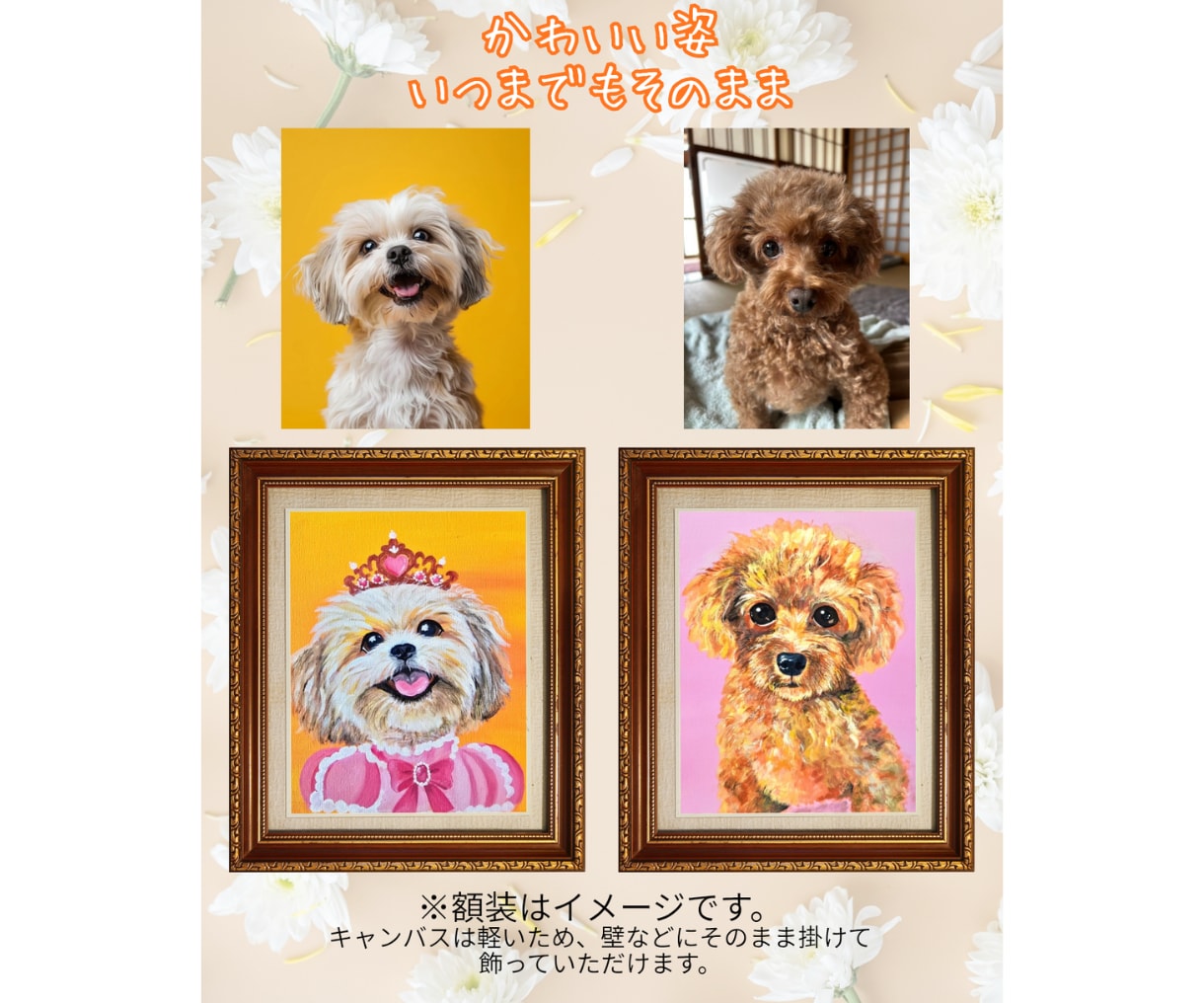 ペット肖像画(F3キャンバス/アクリル画)描きます 世界に一つ◆うちの子アート◆手描き原画お渡し イメージ3