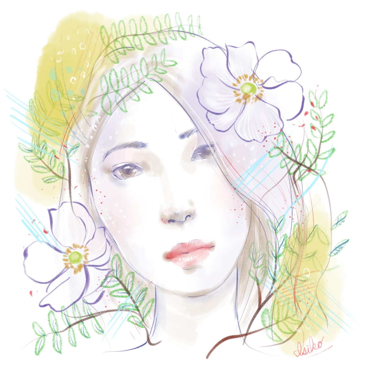 デジタルで水彩タッチのアイコン制作致します 他にはない水彩画風の優しさを感じるアイコンです。 イメージ2