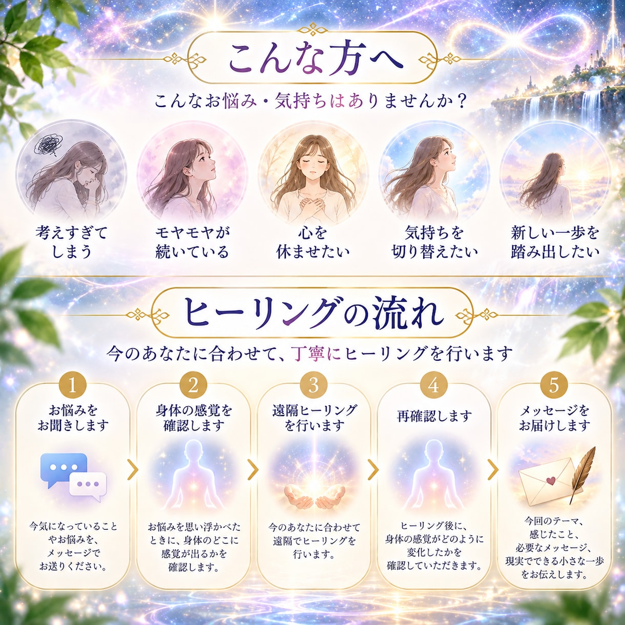 心の重さをやさしく整える遠隔ヒーリングをします 「不安やモヤモヤに寄り添う遠隔ヒーリング」 イメージ2