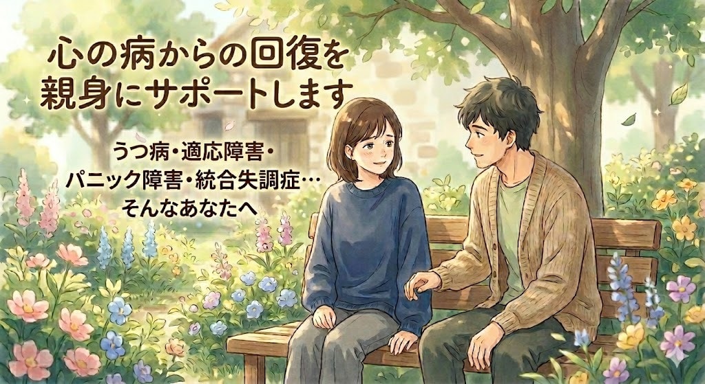 心の病からの回復を親身にサポートします うつ病・適応障害・パニック障害・統合失調症…そんなあなたへ イメージ1