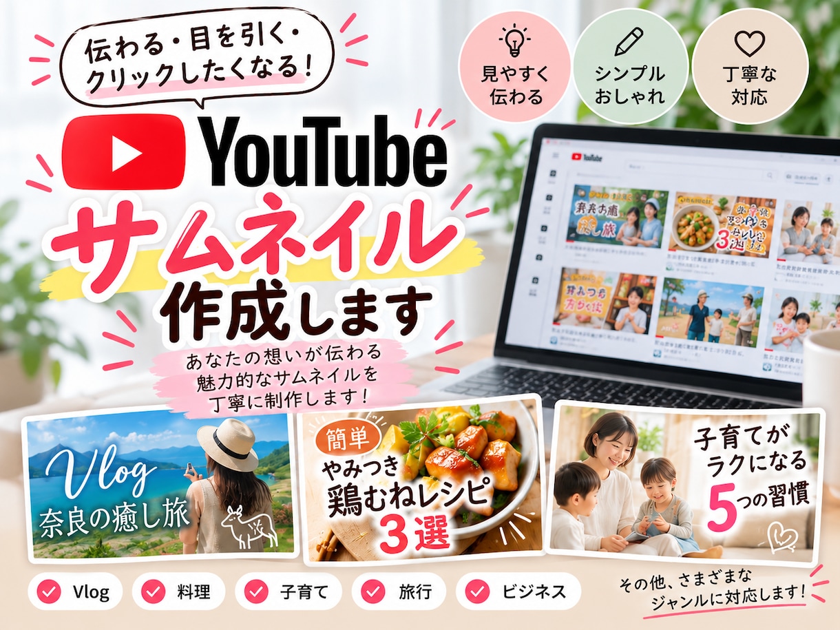 YouTubeのサムネイル作成します 目を引く・伝わるサムネイルを丁寧に制作します！ イメージ1