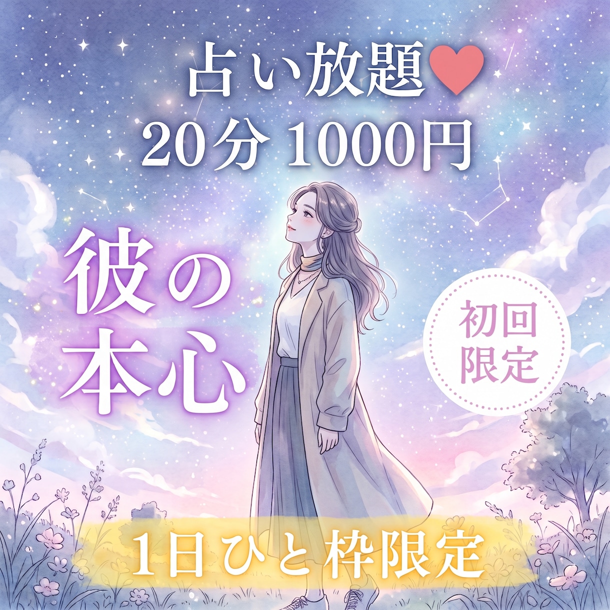 10/17【21時〜】彼の本心をそっと見つめます 【10月末〆♡初回限定】50%OFF｜20分1000円 イメージ1