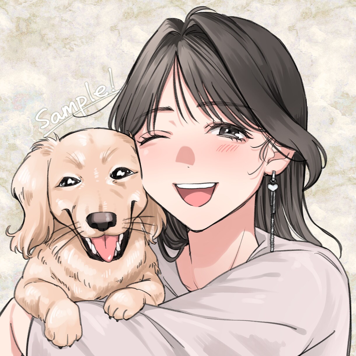 可愛い雰囲気のアイコンイラストを描きます 似顔絵も！オリキャラも！動物さんも！ イメージ1