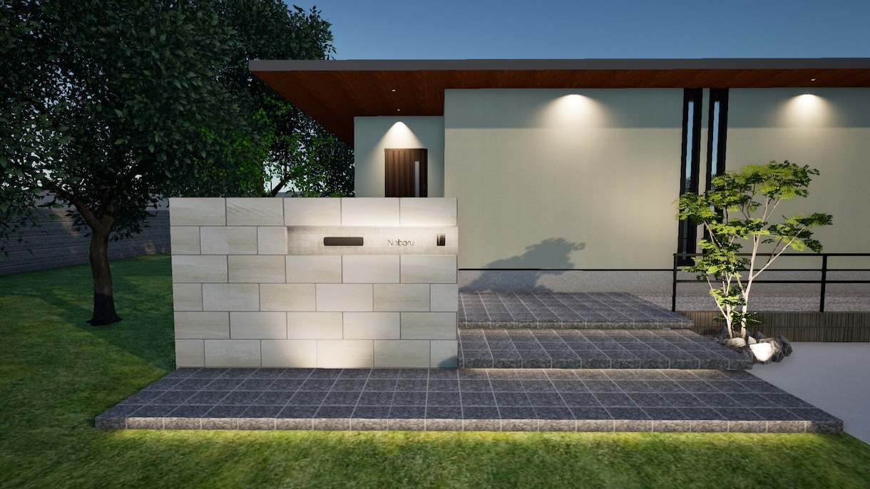 外構・エクステリア◆CAD平面図パース作成します RIKCADによる図面作成で外構イメージの橋渡しをいたします イメージ1