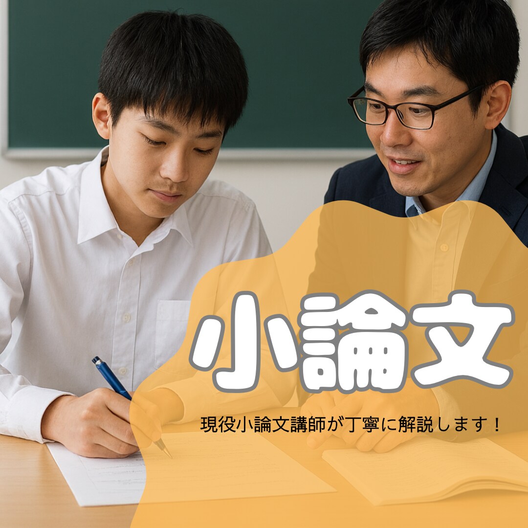 高校生・大学受験生対象 小論文の添削の指導をします 現役小論文講師が丁寧に分かりやすく添削します！ イメージ1