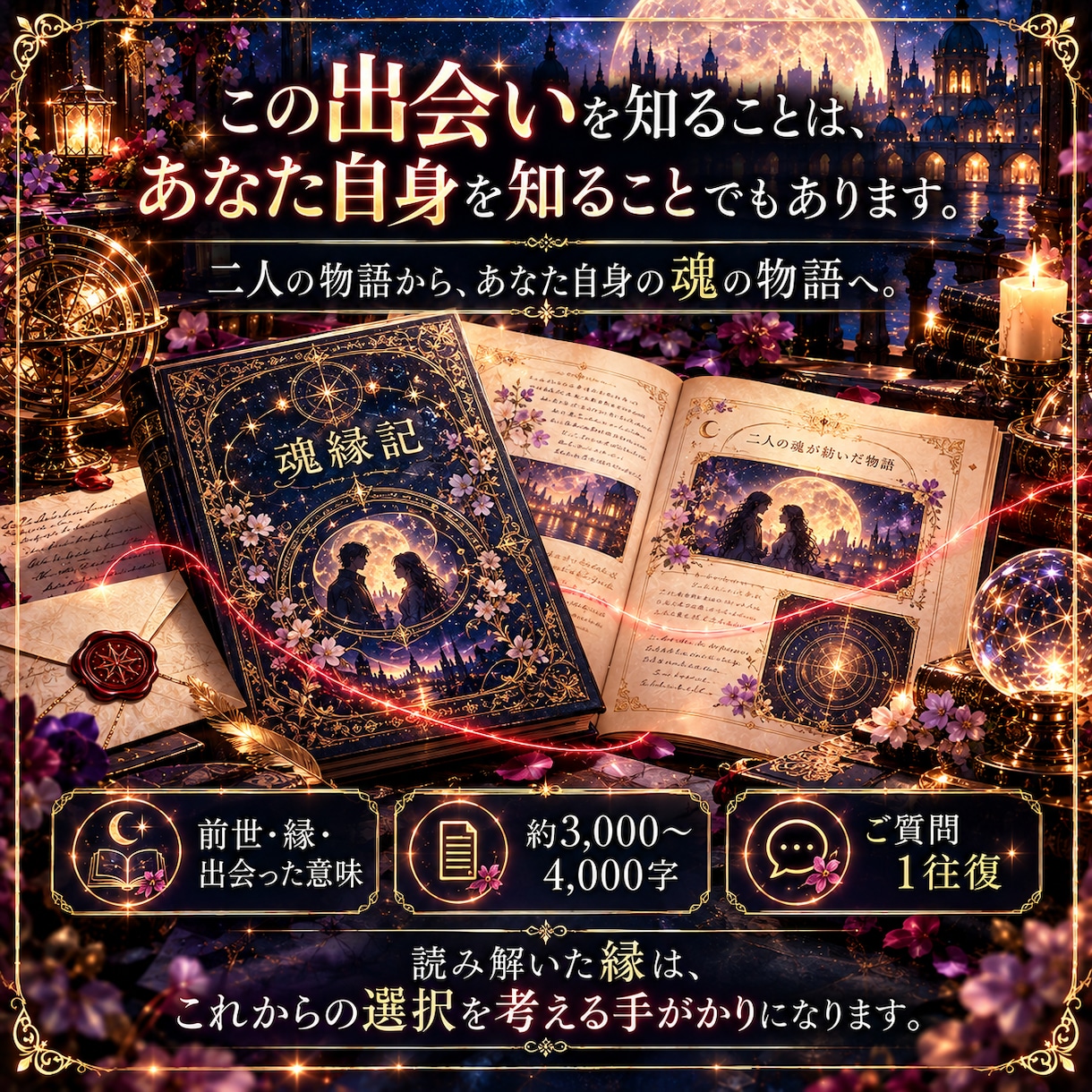 前世から二人の縁と出会った意味を読み解きます なぜ惹かれるのか、二人の関係に宿る意味を丁寧に鑑定 イメージ10