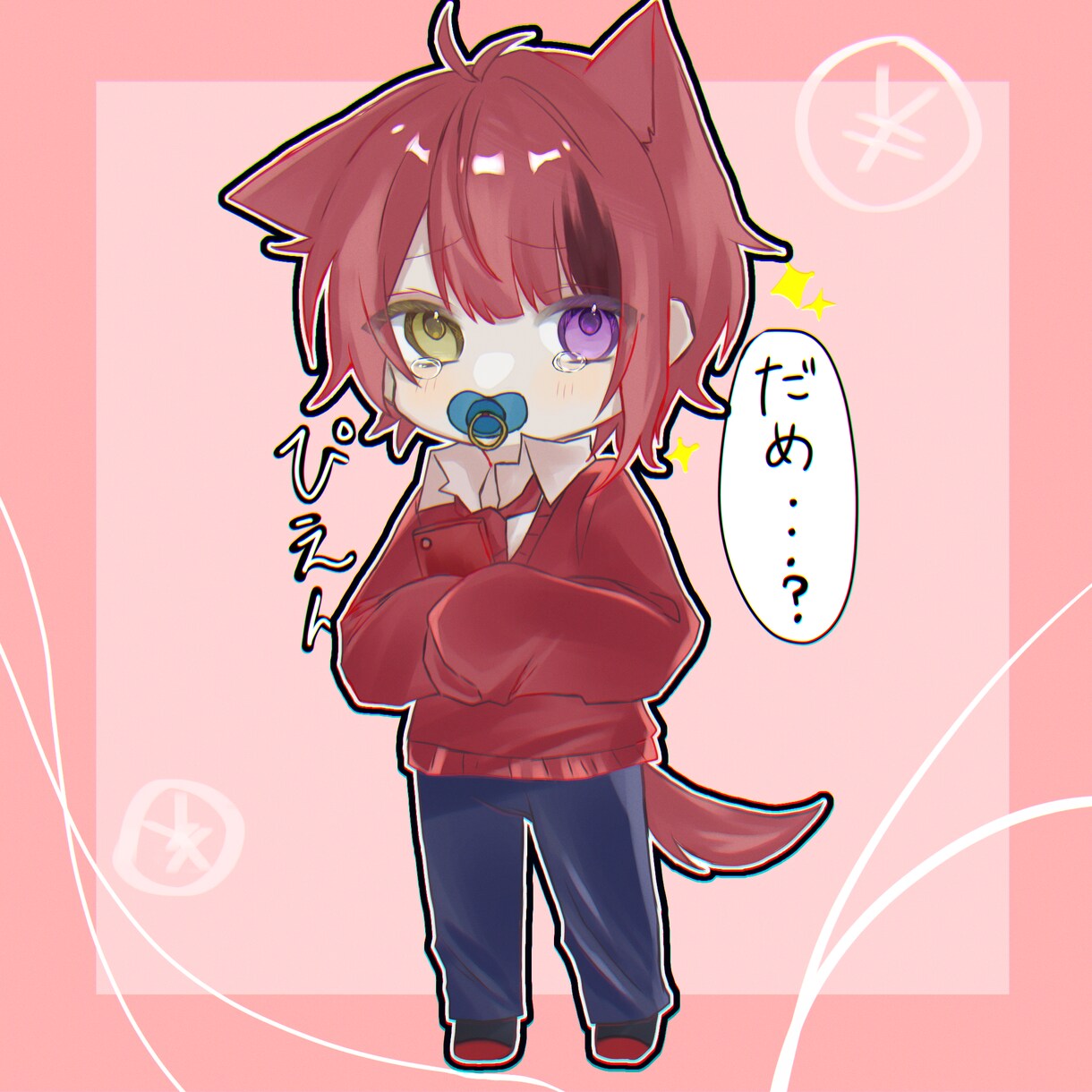 アイコン・ヘッダー用のイラストを描きます 中性的な顔立ちの手癖かもしれませんそういう系統をお求めの方 イメージ2