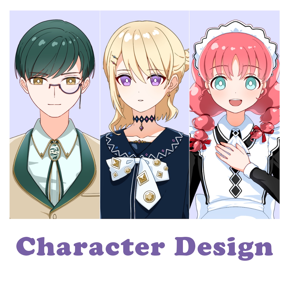 キャラクターデザインをいたします 可愛い、中性的なキャラが好きな方はぜひおまかせください イメージ1