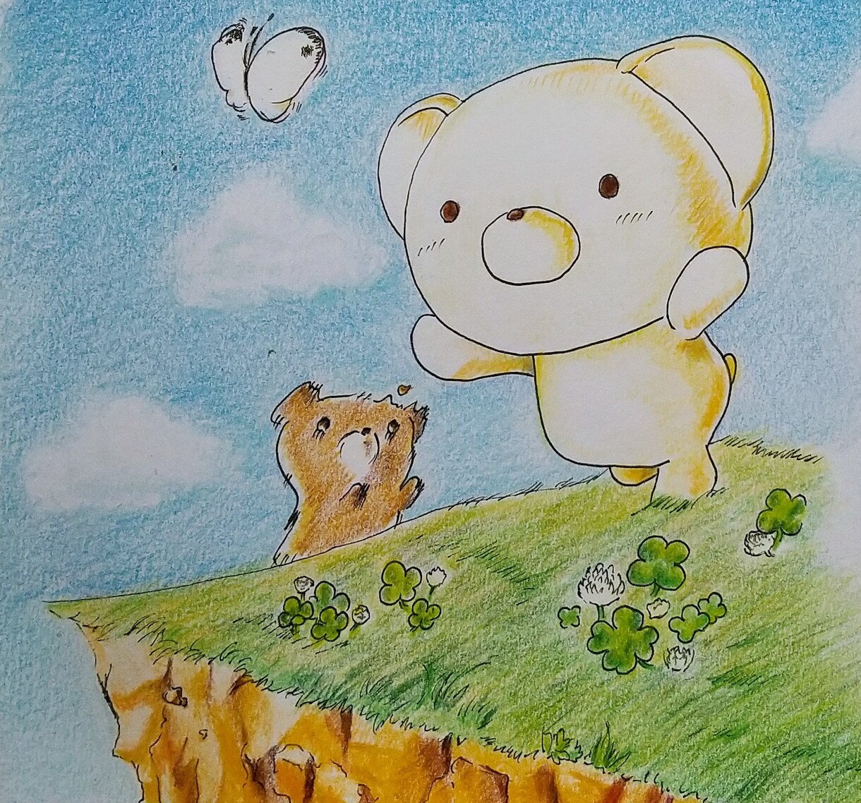 クロくまがアナタの心を温めるイラスト描きます 泣きたい時に見ると気持ちがリセットされて落ち着くんだよね…。 イメージ1