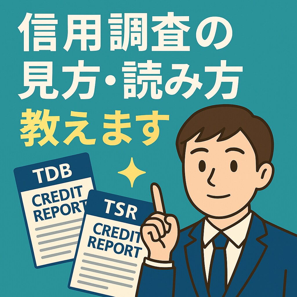 信用調査書の見方・読み方を教えます TDBとTSRのレポートの違いや特徴を教えます イメージ1