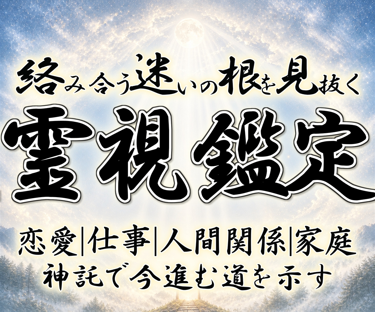 天啓心眼霊視｜神主が迷える魂を停滞から導きます 恋愛・仕事・人間関係・家庭・守護霊・復縁・子供｜神託で好転へ イメージ1