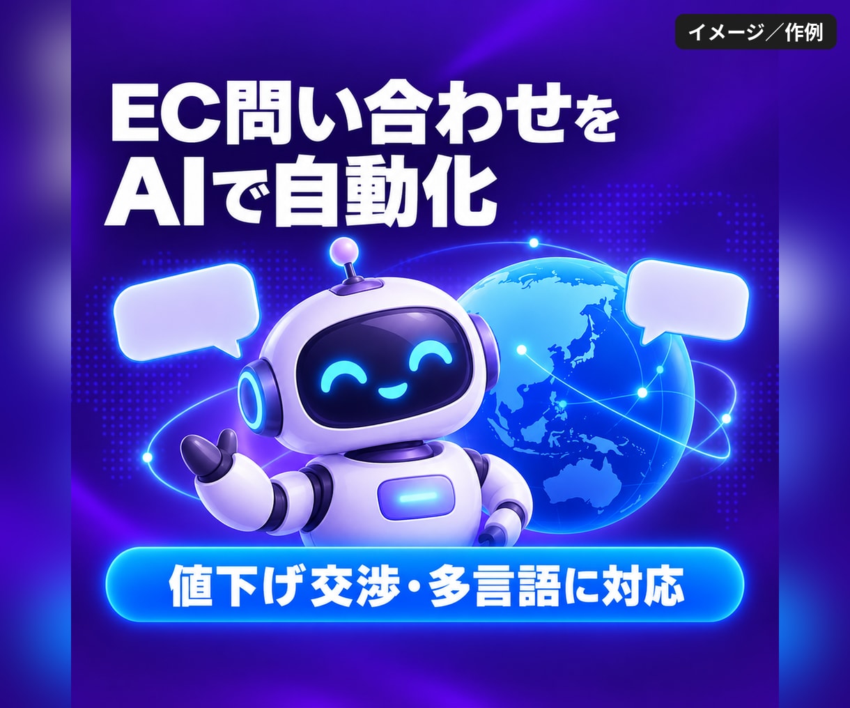 ECの問い合わせ対応をAIで自動化します 値下げ交渉・多言語までAIが一次対応します イメージ1