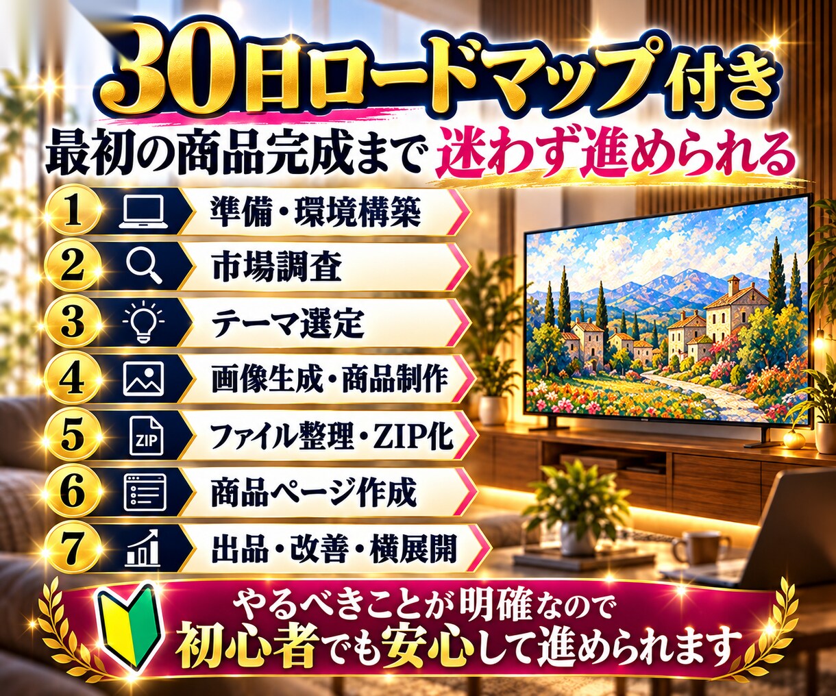 AIで海外デジタルアート副業を始められます 在庫・発送なし。AIで作る海外向けデジタル商品無在庫販売 イメージ10