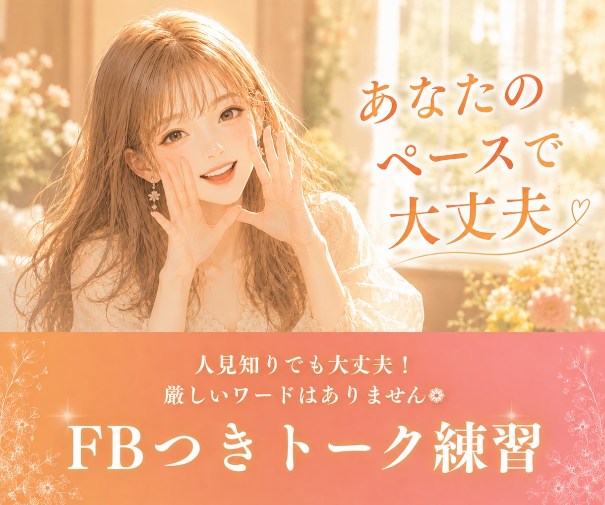 雑談・面接✿あなたのペースで会話練習します 話す練習×フィードバック×あなたの良さの言語化❀ イメージ1