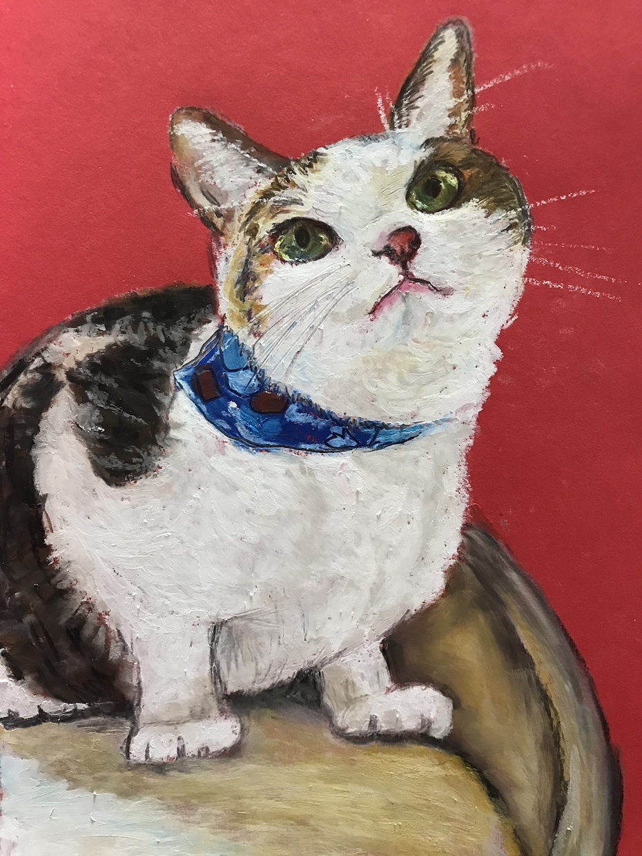 愛猫や愛犬の絵を描いています 油絵に似たチョークアート画です。とてもしっとり仕上がります。 イメージ1
