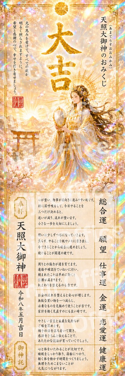 八百万神⭐︎おみくじに「気」を込めて開運します 何が当たるかな？護符代わりに使う金運上昇お守りも当たる イメージ9