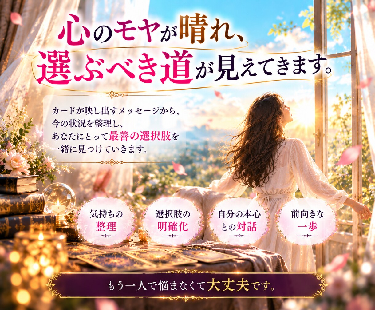 複雑恋愛♡彼の本音と2人の未来を深く読み解きます 過去・現在・未来あなたの恋の全体像と進む道を紐解きます。 イメージ8