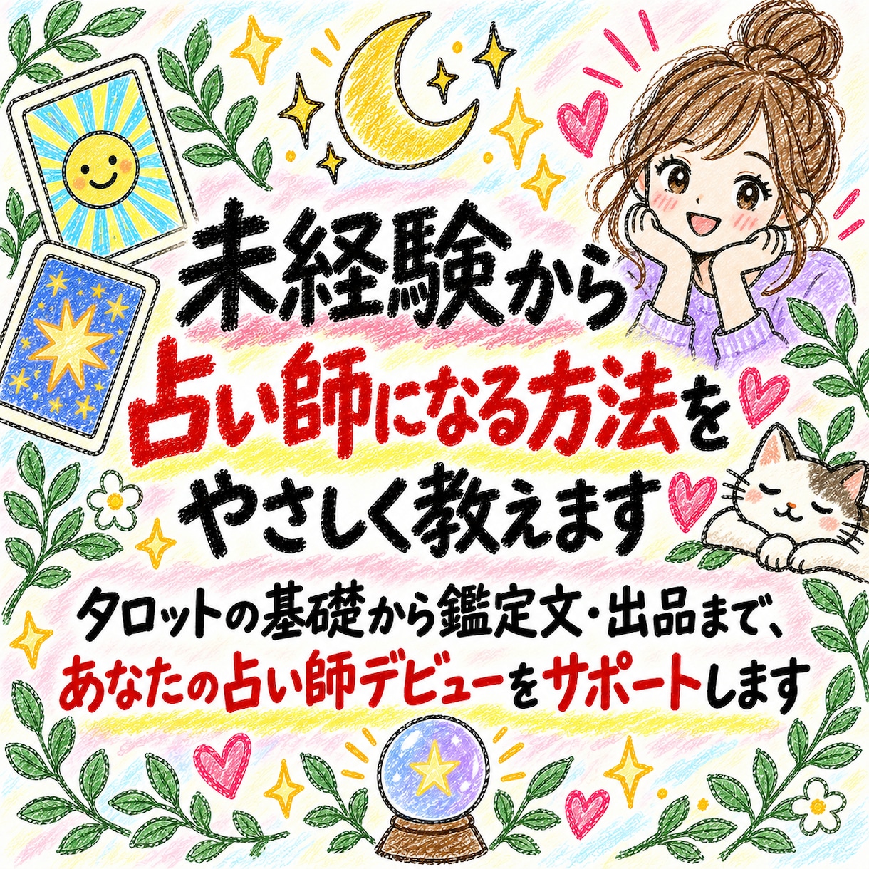 未経験から占い師になる方法をやさしく教えます タロットの基礎から鑑定文・出品までサポート！ イメージ1