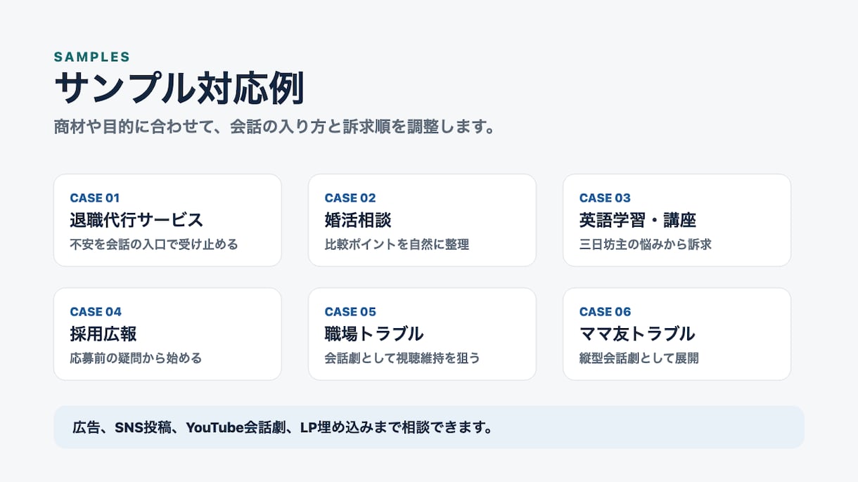 広告台本を縦型チャット動画にします SNS広告・Shorts・Reels向けに、会話型動画を制作 イメージ4
