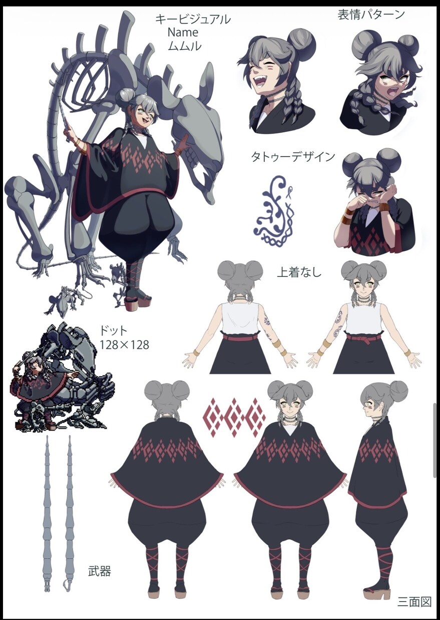 キャラクター設定絵、1枚絵、キャラ立ち絵描きます ゲームキャラ設定、キャラクター立ち絵、1枚絵対応可能です。 イメージ7
