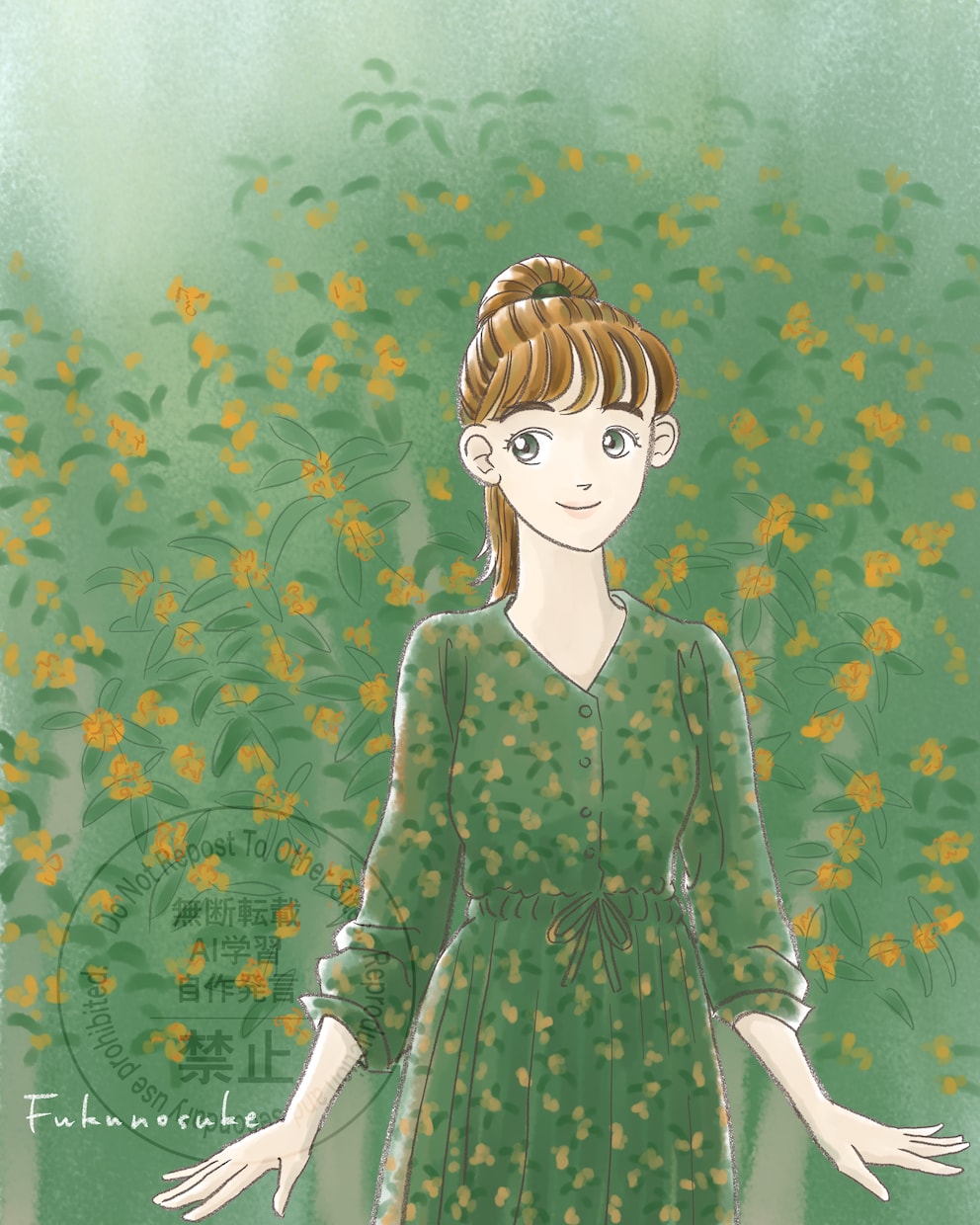スタンダードプラン　デジタルイラスト作成いたします 動植物、背景などを絡めた人物画がおすすめです イメージ8