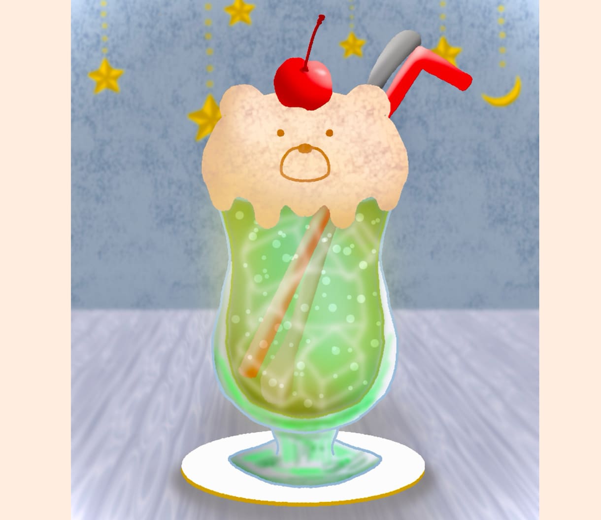 ゆるくてかわいい食べ物イラストを描きます お気に入りの食べ物を、あなただけの特別な一枚に イメージ3