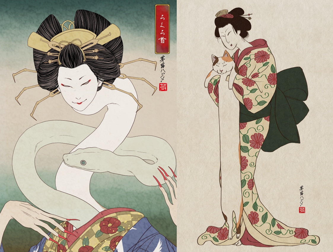 企業実績多数・和風、浮世絵風イラスト描きます 立ち絵や歌みたMV用等にも幅広く対応します。 イメージ7