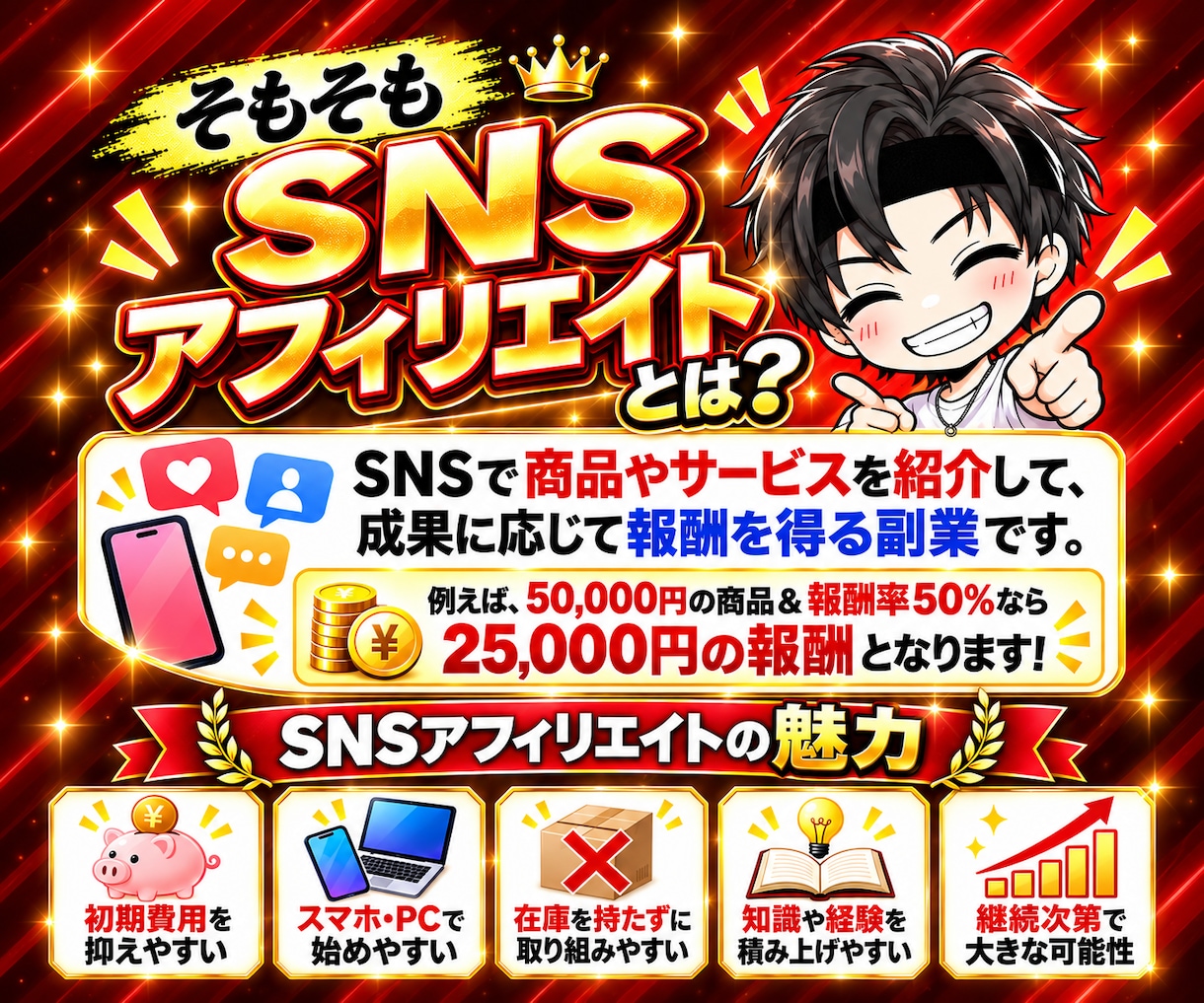 歴6年目がSNSアフィリエイトで稼いだ方法教えます 70,000文字超え＆図解50枚超えコンテンツをお届けします イメージ2