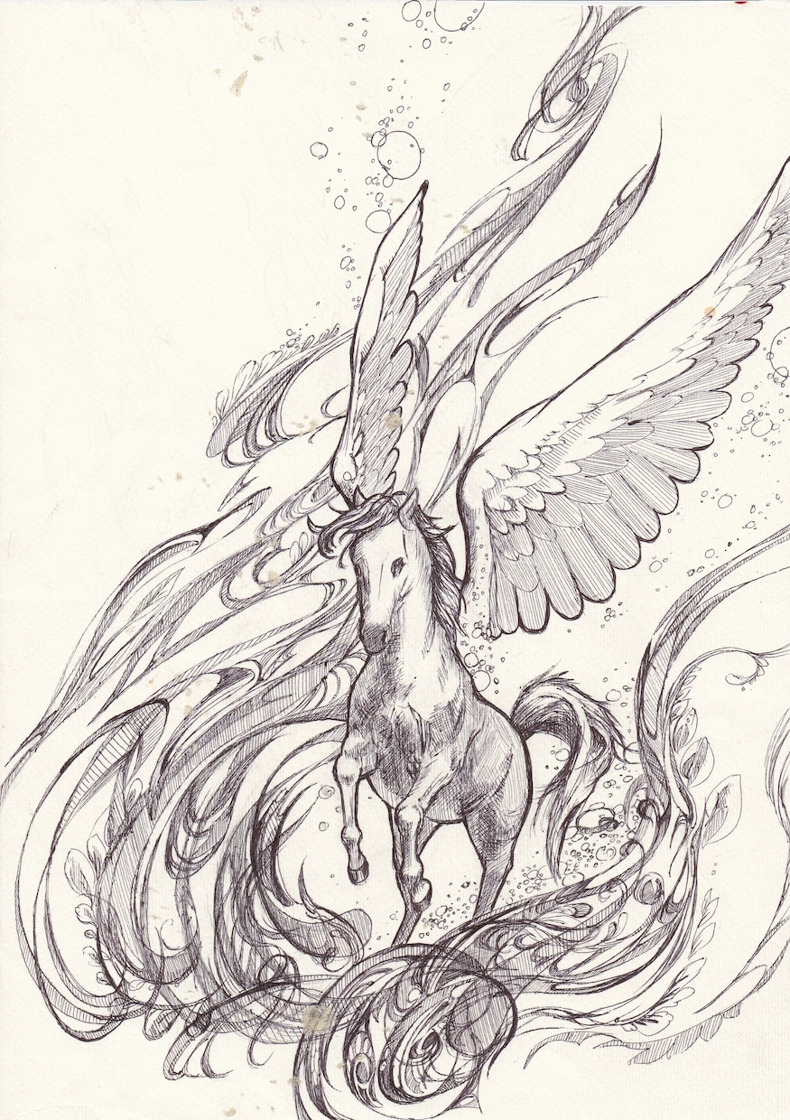 あなただけの美しいペン画、水彩画を描きます 誕生日プレゼント、年賀状、オリジナルＤＭなどに使えます！ イメージ2