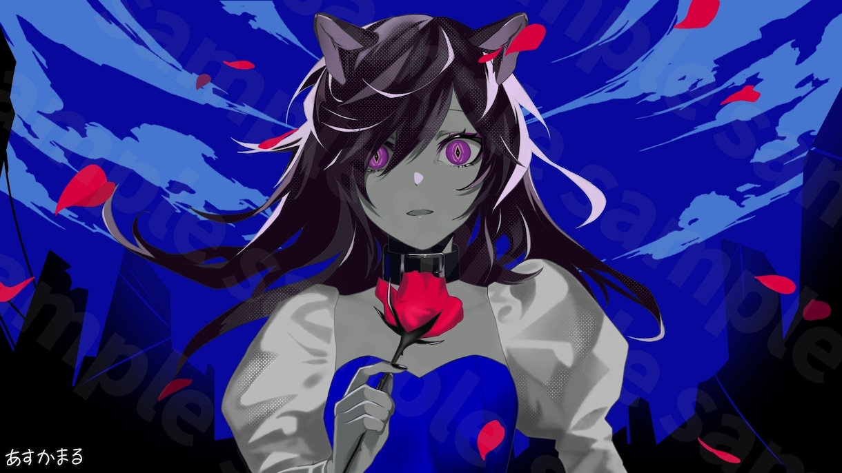 歌ってみた動画イラスト、曲名ロゴ描きます ★コスパ最強！実績多数！初めての方も丁寧にご案内！★ イメージ4
