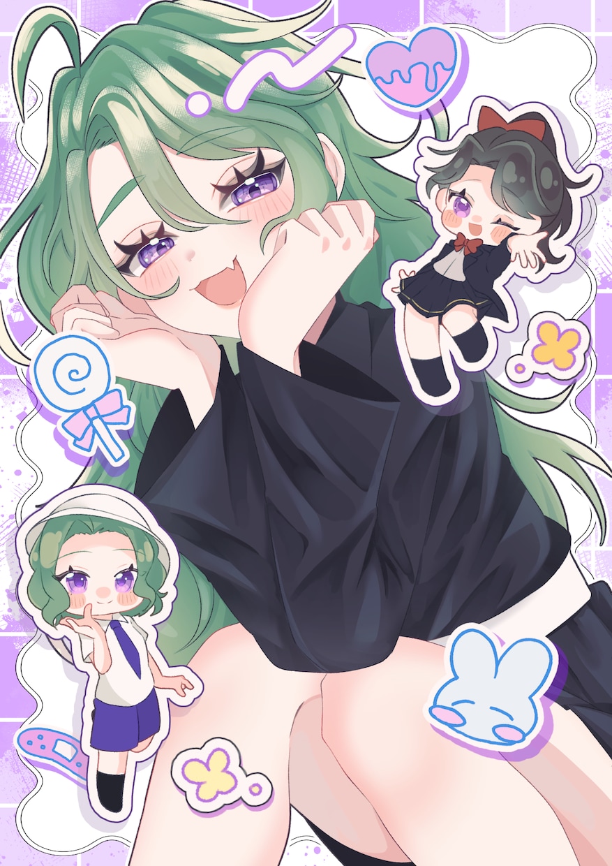 やり取り最小限！キャラクターイラスト制作いたします やり取り最小限！おまかせで制作するシンプルコミッションです。 イメージ2