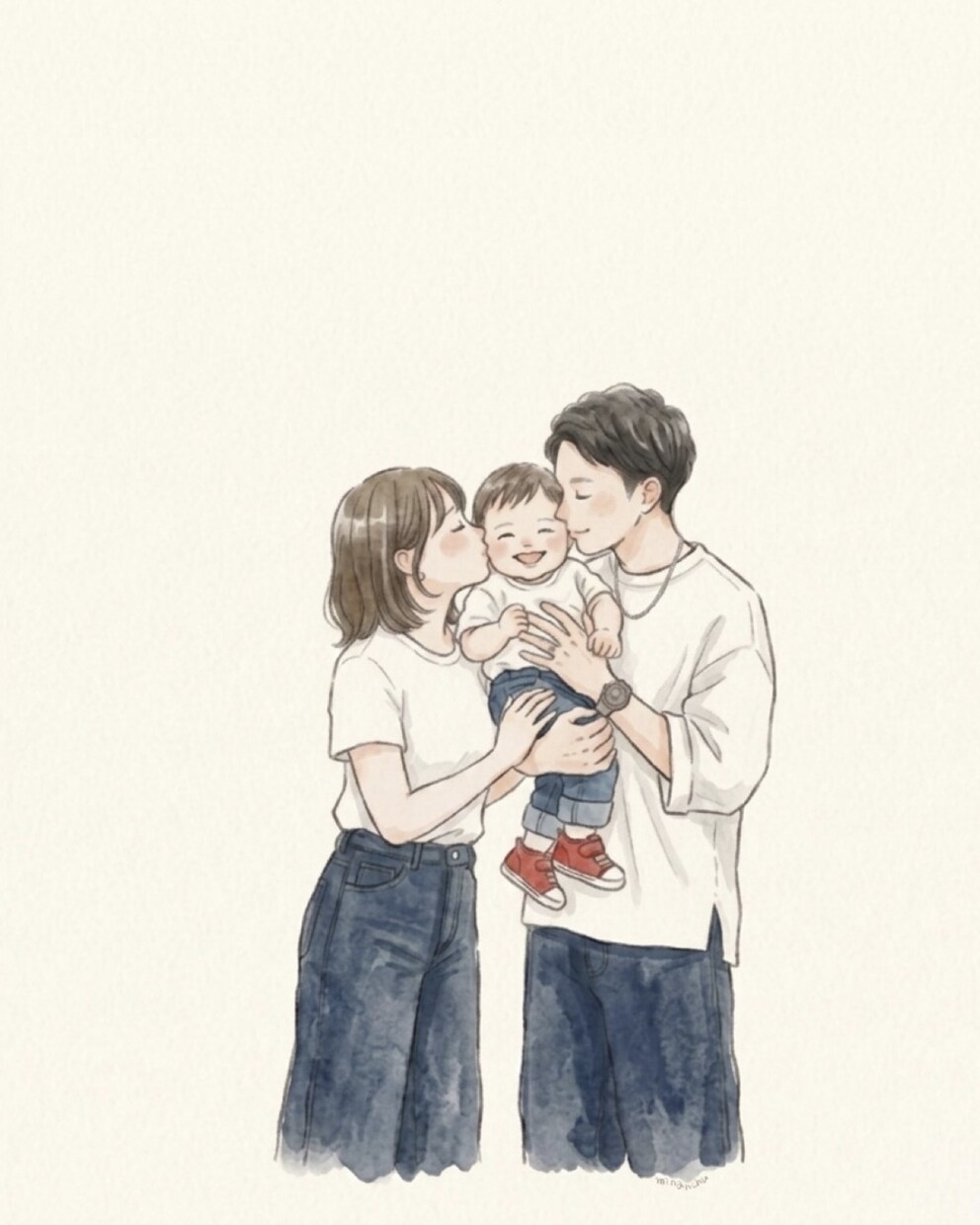 写真を元にイラストを描きます お子様、ファミリー、ウェディングなど、全てに対応しています。 イメージ5