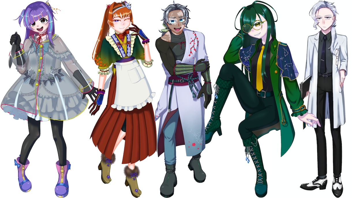全身立ち絵描きます TRPGをはじめとしたキャラクター立ち絵(戦闘差分など対応) イメージ3