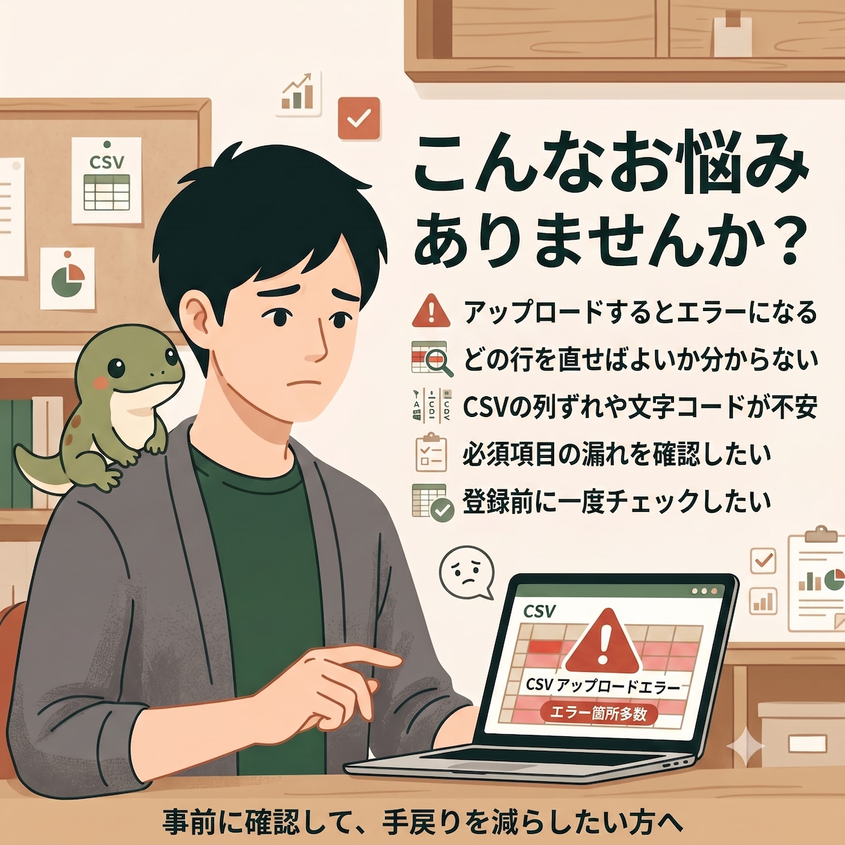 メルカリShops用CSVを事前診断します アップロード前に問題箇所を分かりやすく整理 イメージ2
