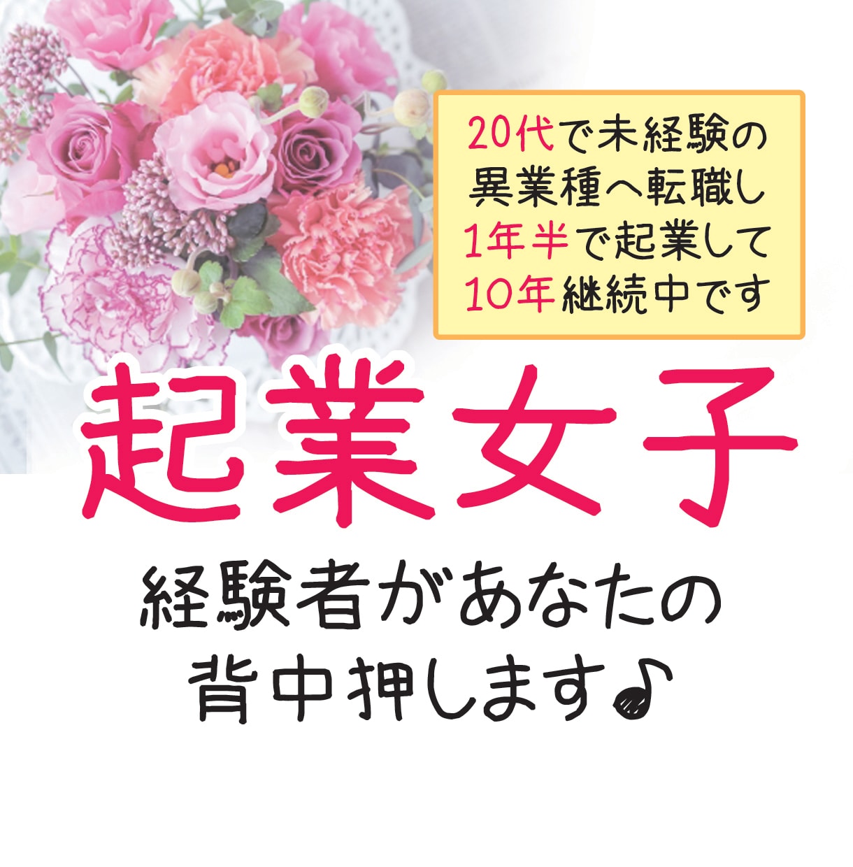 異業種から転職し1年半で起業した私がお話聞きます 何か新しい事を始めたいと思っている貴女のお話聞かせて下さい♪ イメージ1