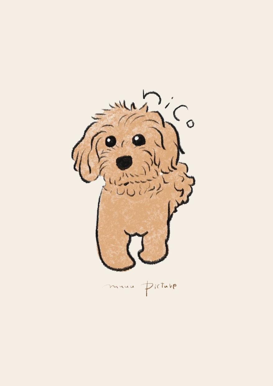 かわいい犬ちゃん描きます 愛犬を可愛く名前入りでデジタルデータをお作りします！ イメージ1