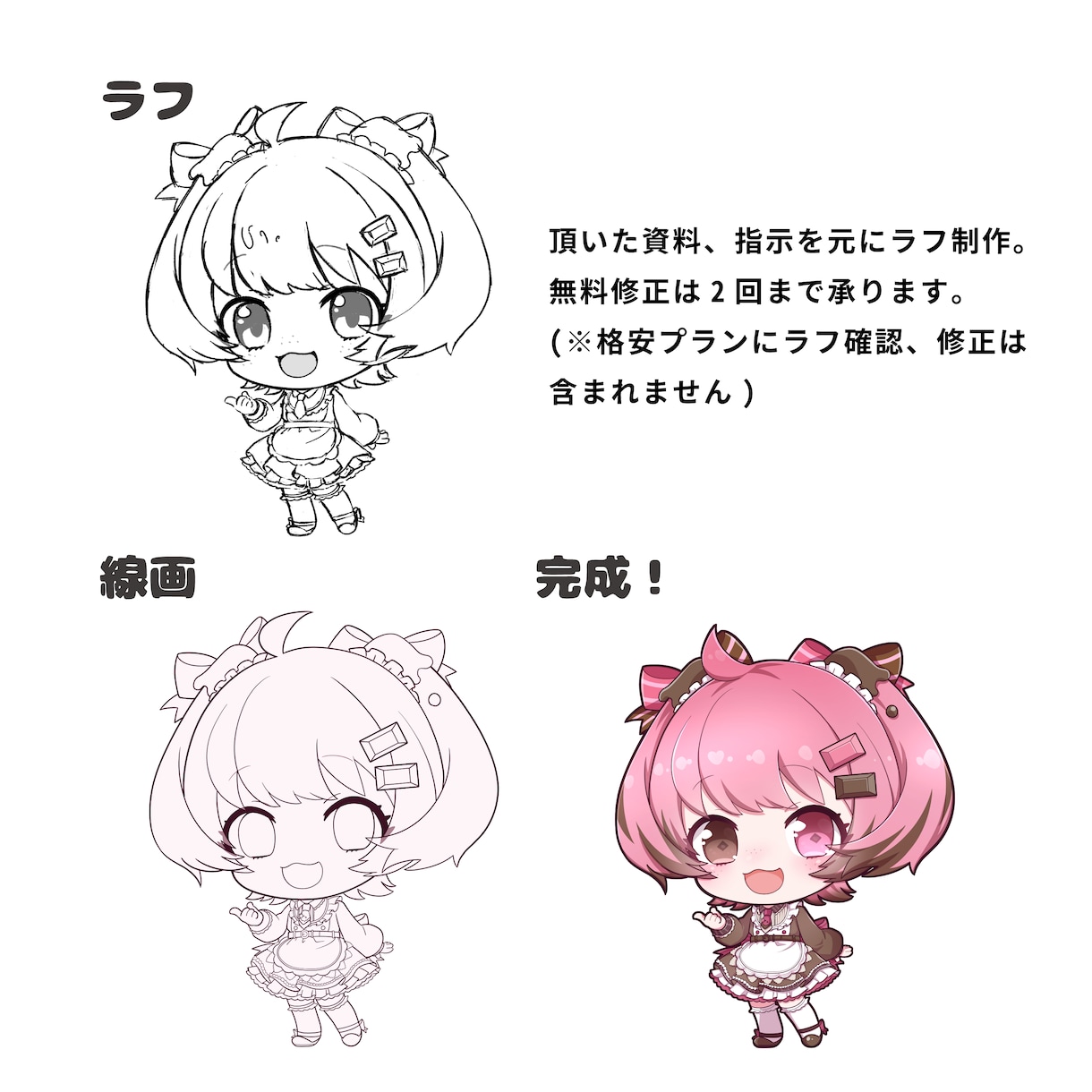 ミニキャラクターイラストを描きます 商用利用可！動画・グッズなど様々な用途に イメージ2