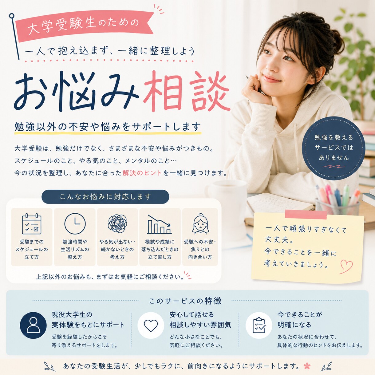 大学受験のお悩み受け付けます 現役筑波大生が受験をサポート！ イメージ1