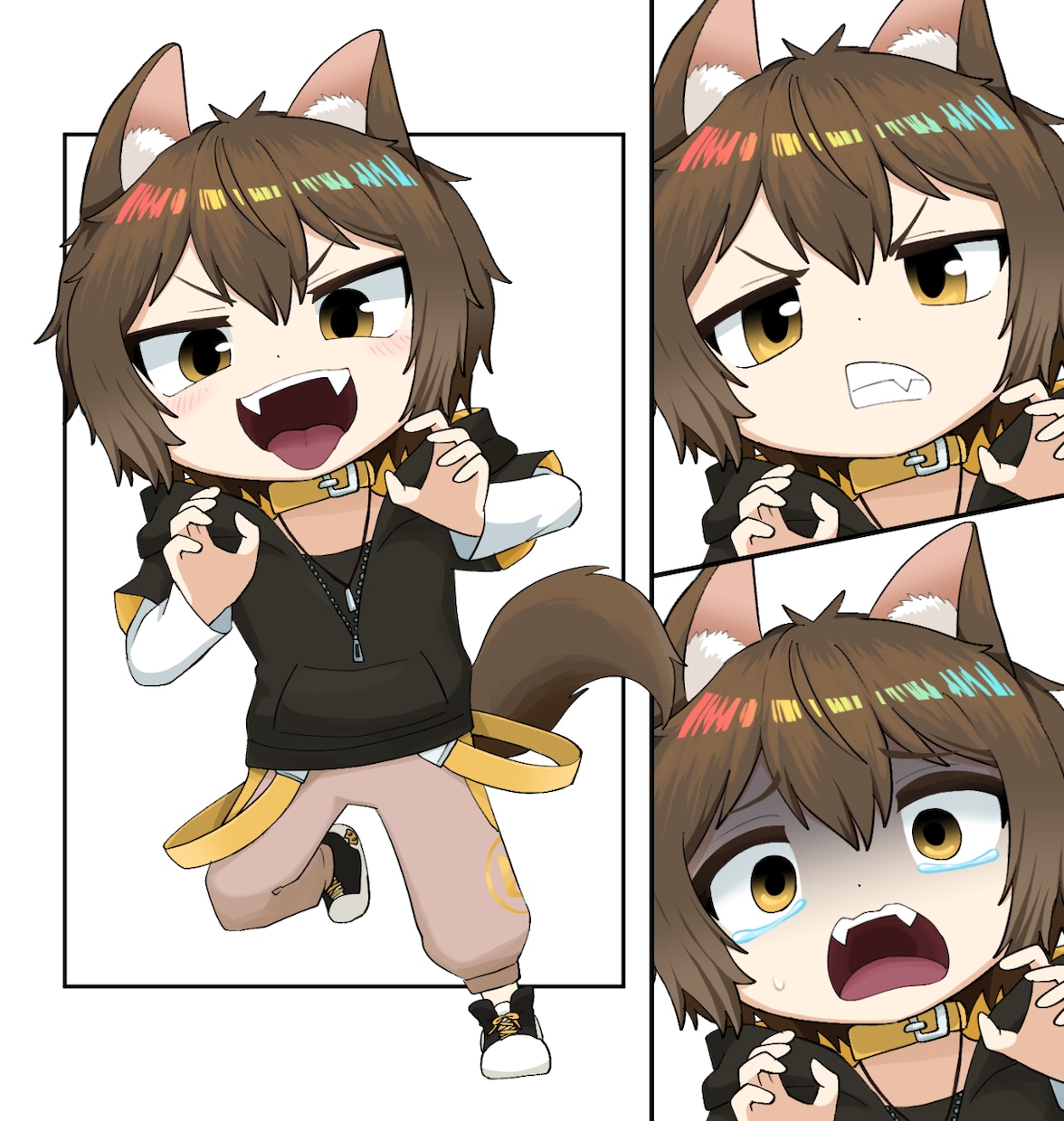 創作キャラやVtuberさんのちびキャラ描きます 表情豊かなデフォルメイラストをお求めの方へ♪ イメージ4