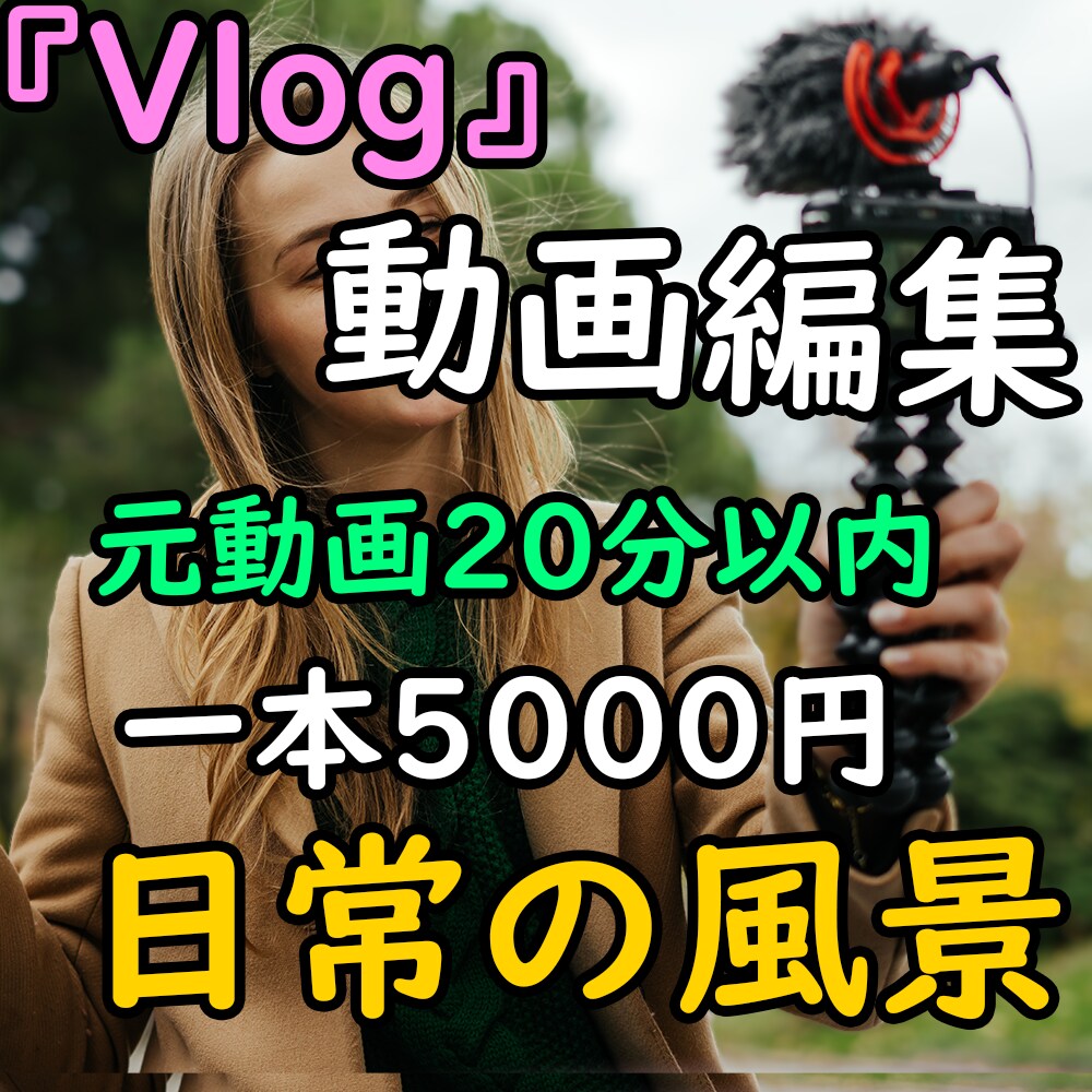 Vlog動画をおしゃれに編集します （YouTube・SNS向け）元動画20分以内 イメージ1