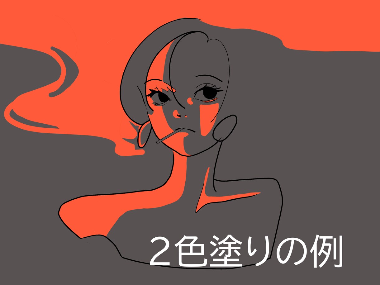単色塗りのかっこいいイラストを描きます シンプルでかっこいいイラストを求めるあなたに。 イメージ3