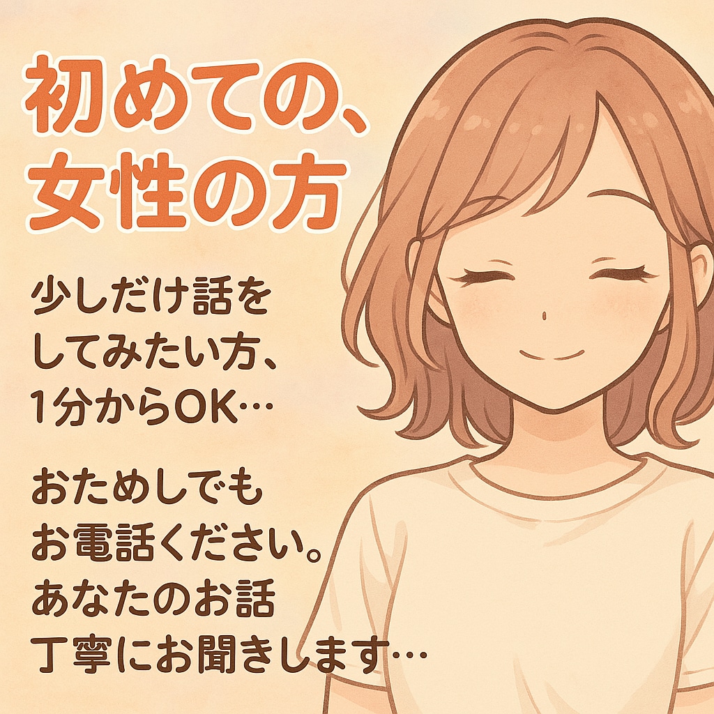 1分から♪どんなお話でもお受け止めします 今すぐ聞いて！どんなことOK♪あなたのお話きかせてください イメージ2