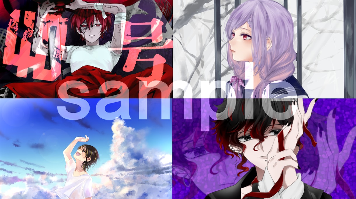 歌ってみた・ボーカロイド楽曲等のイラスト描きます 歌ってみた動画サムネイル、MV用のイラスト描きます イメージ5